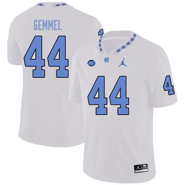 Jordan Brand Men #44 Jeremiah Gemmel North Carolina Tar Heels College Football Jerseys Sale-White